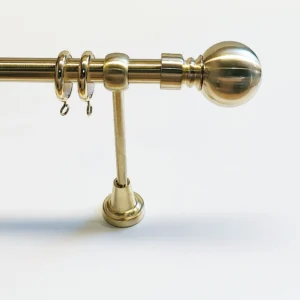 Gordijnroede set bol wand messing gepolijst 19mm