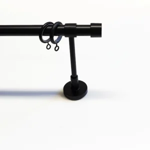 Gordijnroede set basic zwart 19mm