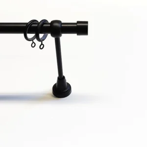 Gordijnroede set basic wand zwart 19mm