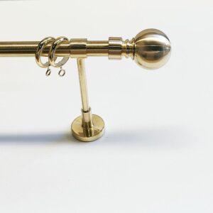 Gordijnroede set bol messing gepolijst 19mm