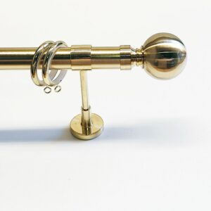 Gordijnroede set bol messing gepolijst 28mm