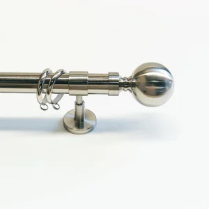 Gordijnroede set bol rvs 28mm