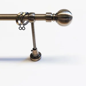 Gordijnroede set bol wand brons 19mm