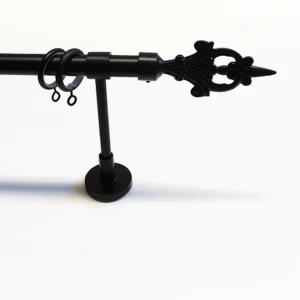 Gordijnroede set elegant zwart 19mm