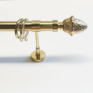 Gordijnroede set elegant messing gepolijst 28mm