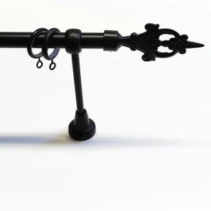 Gordijnroede set elegant wand zwart 19mm