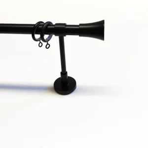 Gordijnroede set modern zwart 19mm