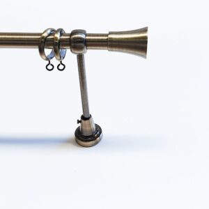Gordijnroede set modern wand brons 19mm