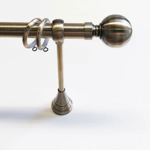 Gordijnroede set bol wand brons 28mm