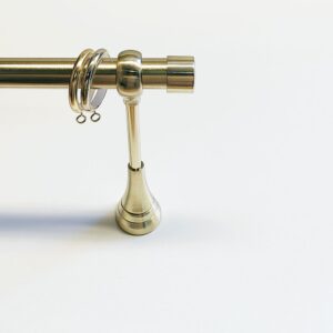 Gordijnroede set basic wand messing gepolijst 28mm