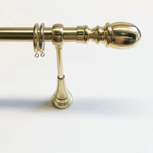 Gordijnroede set elegant wand messing gepolijst 28mm