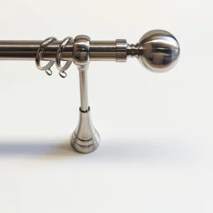 Gordijnroede set bol wand rvs 28mm